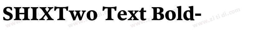 SHIXTwo Text Bold字体转换